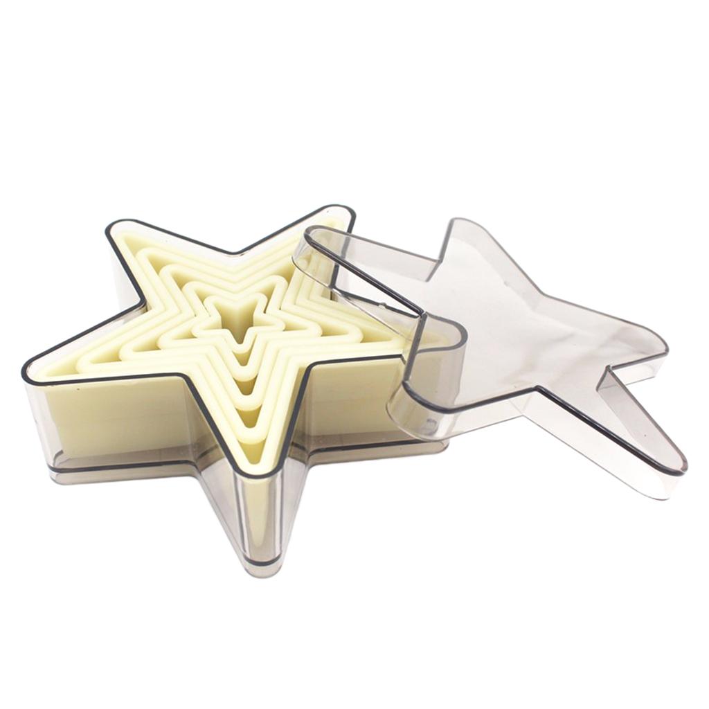Stars Cookie Cutter DIY Cake Sugar Craft Mold Nylon Five pointed star 5pcs