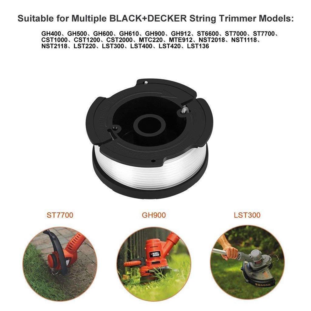 4xBrushcutter / Strimmer /Trimmer Nylon Cord Line for BLACK+DECKER Series
