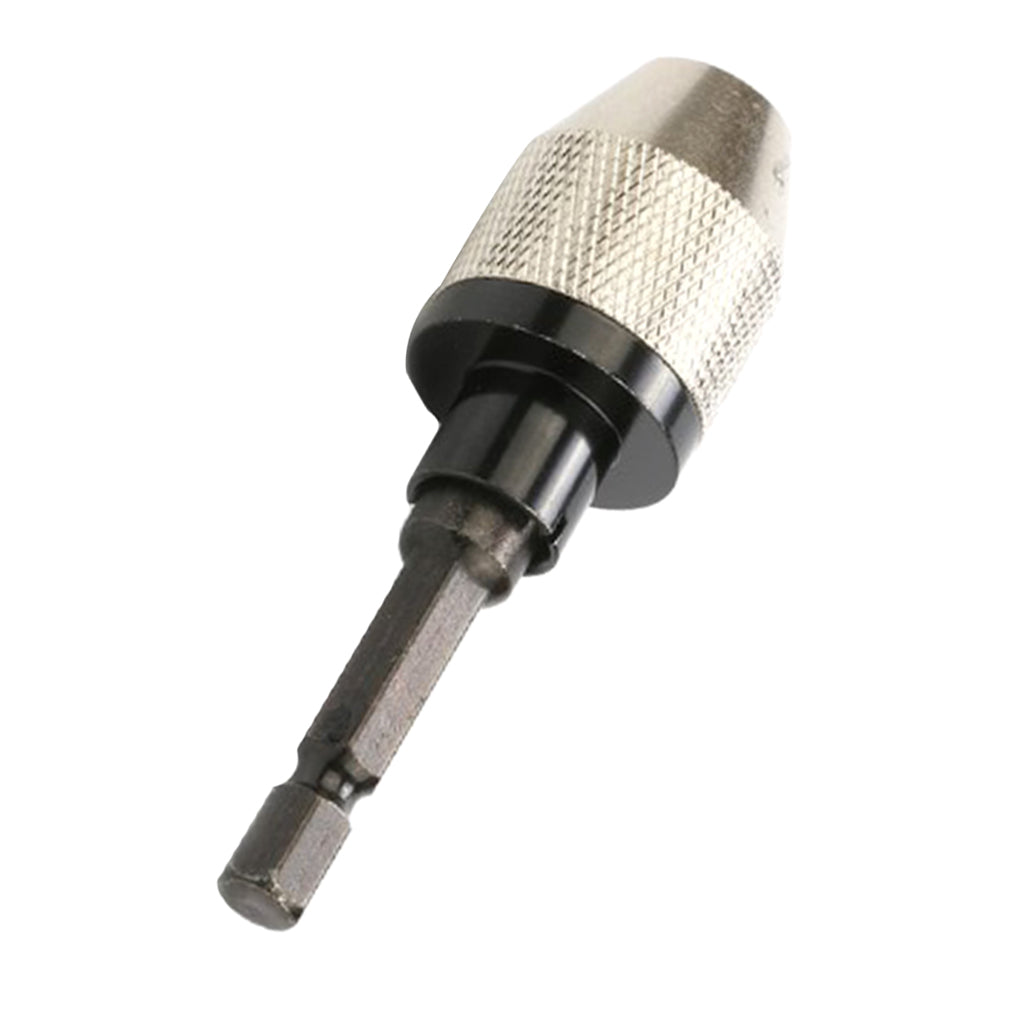 0.3-6.5mm 3-Jaw 1/4 Hex Handle Drill Chuck Quick Change Bit White"