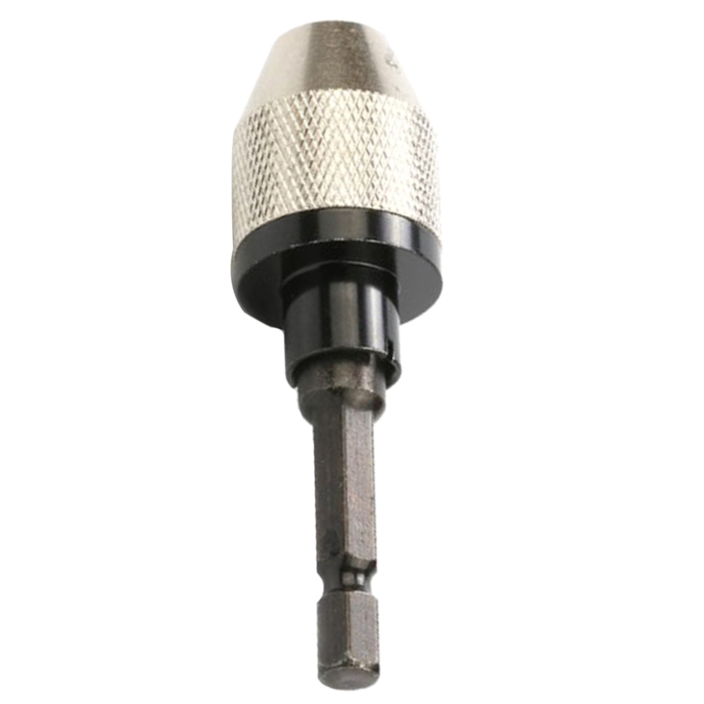 0.3-6.5mm 3-Jaw 1/4 Hex Handle Drill Chuck Quick Change Bit White"