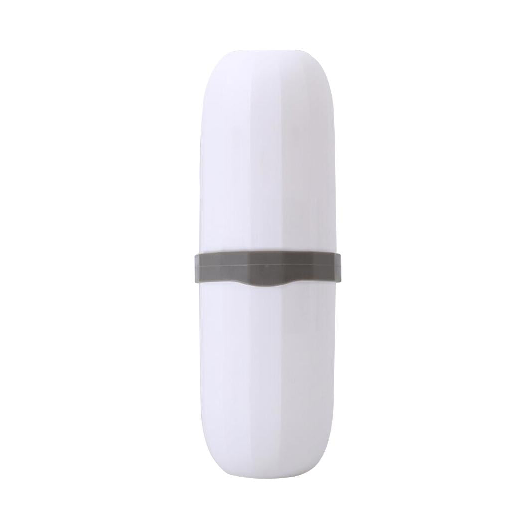 Travel Toothbrush Cup Capsule Wash Gargle Cup Toothpaste white