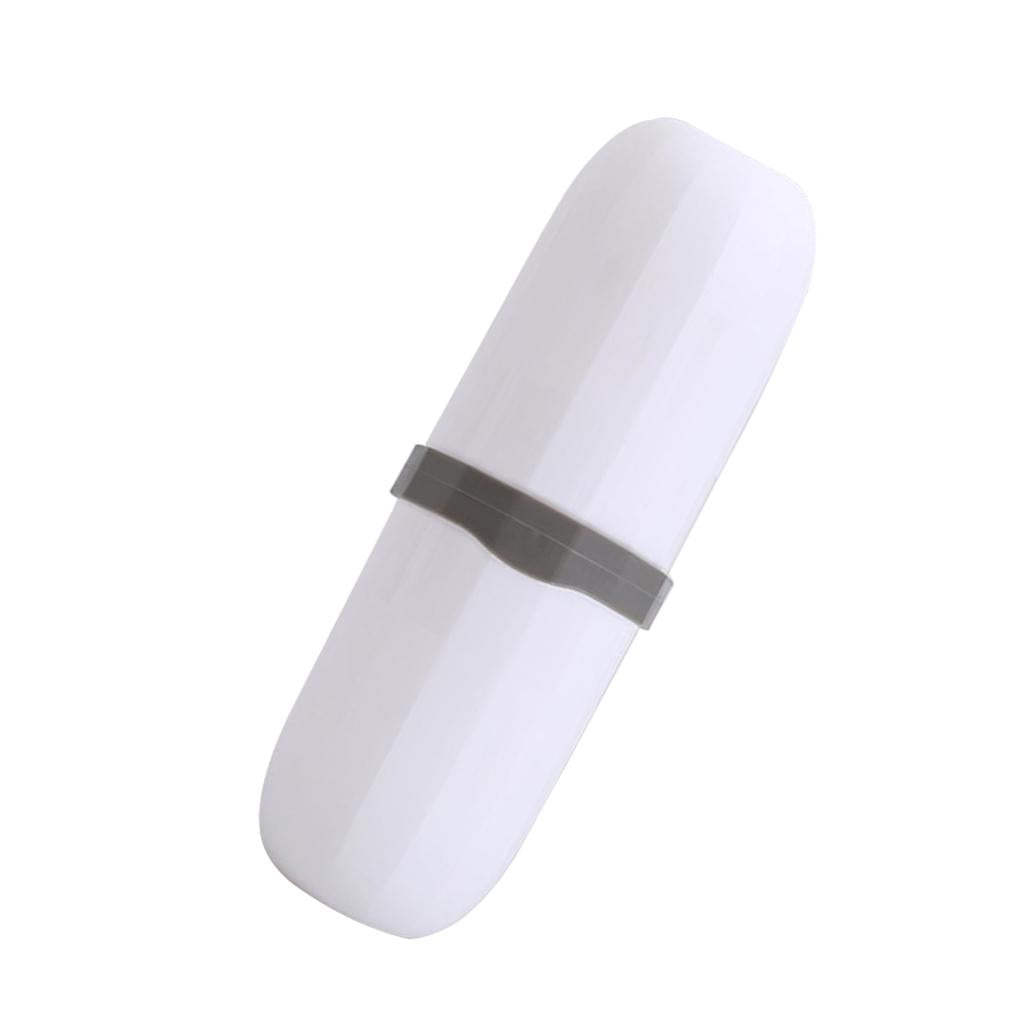 Travel Toothbrush Cup Capsule Wash Gargle Cup Toothpaste white