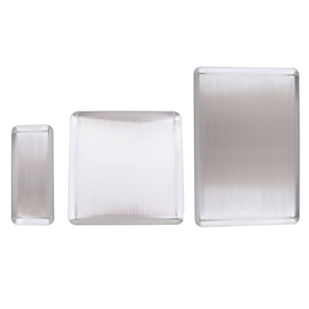 Aluminum Silver tray for candy dessert plate tools Industrial style Small