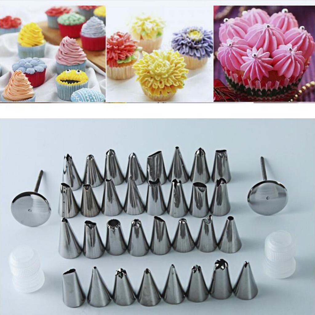 38 Pieces Cake Decorating Tips Kits Icing Frosting Tools for Cupcake Cookies