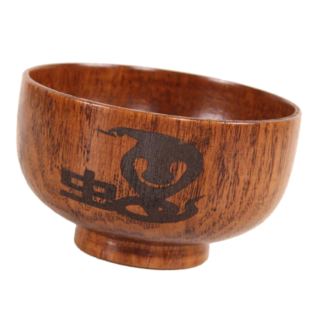 Wooden Salad Bowl/Rice Miso Soup Bowl/Rice Bowl/Decorative Bowl snake