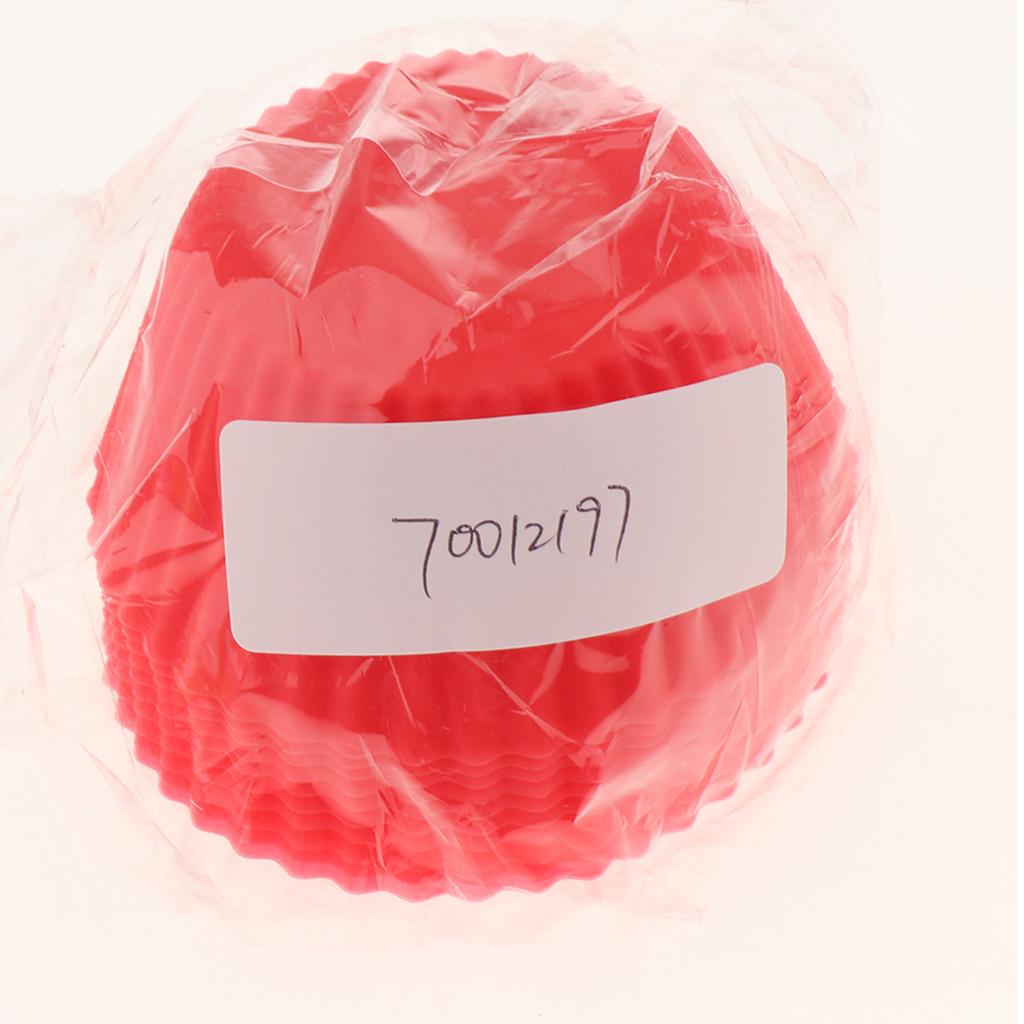Silicone Muffin Cup Round 7cm Cake Cup Small Cake Mould Red
