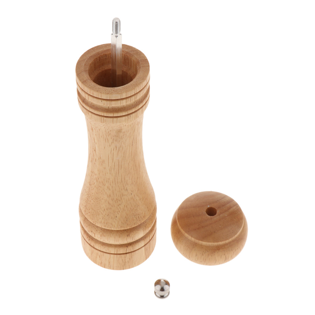 Manual Wood Pepper Salt Mill Grinder Herbs Spice Shaker Kitchen Tool 8 inch