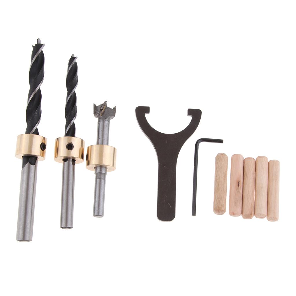 3-in-1 Woodworking Drilling Locator Tool Kit Round Log Plug Puncher Tools A