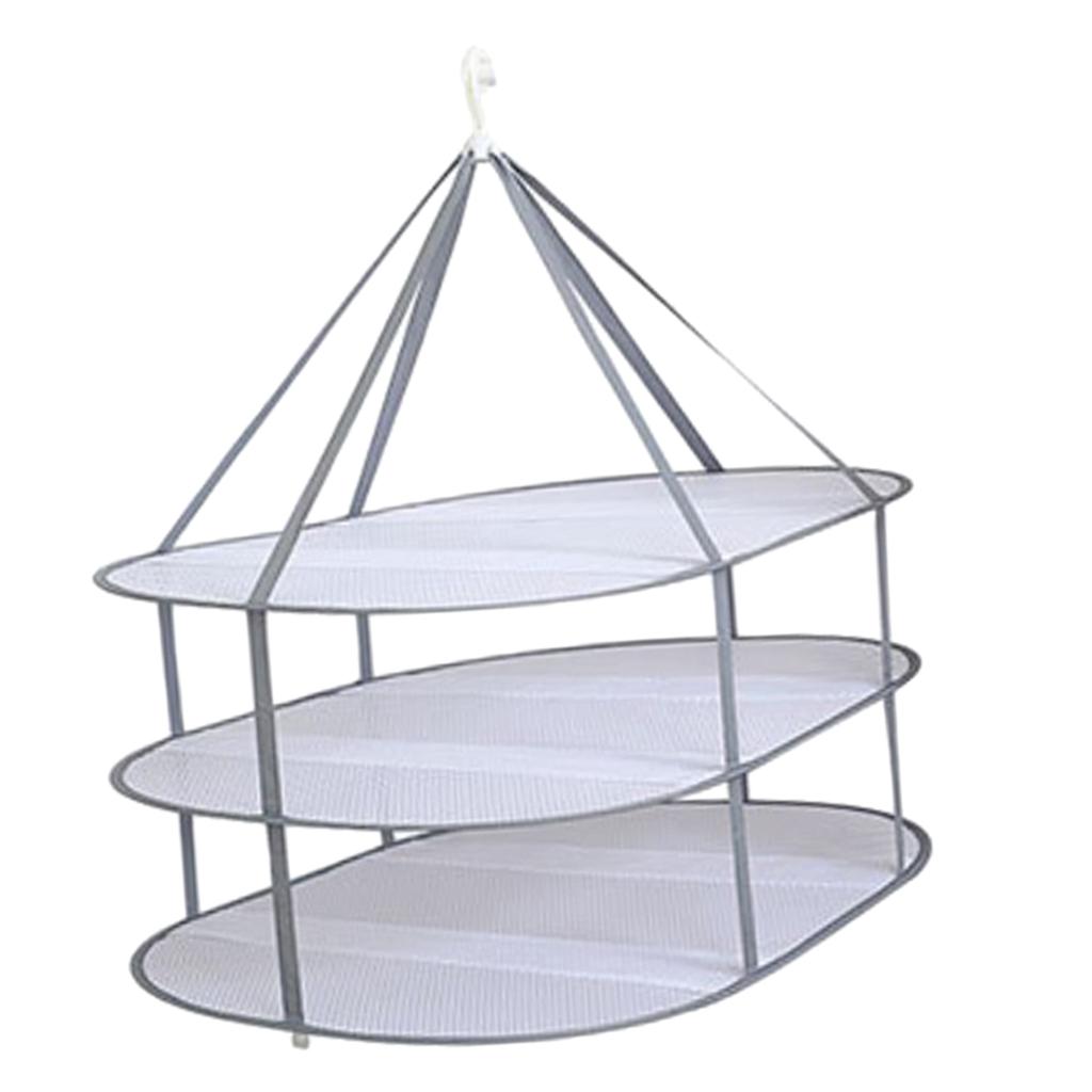 Underwear Folding Net Mesh Hanger Sweater Laundry Basket Dryer 3 Layer