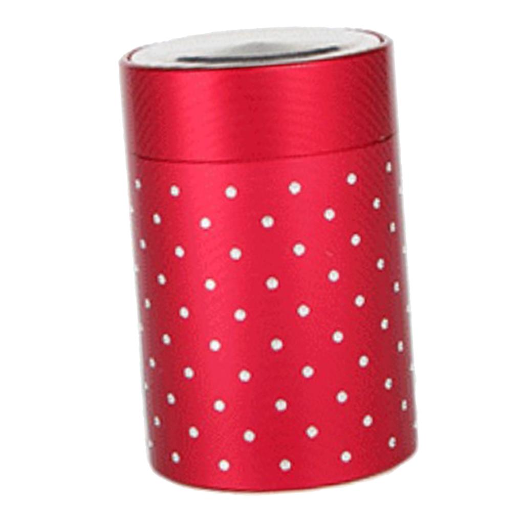 Tea Caddies Round Metal Tea Box with Lid Tea Jar Coffee Powder Cans Red