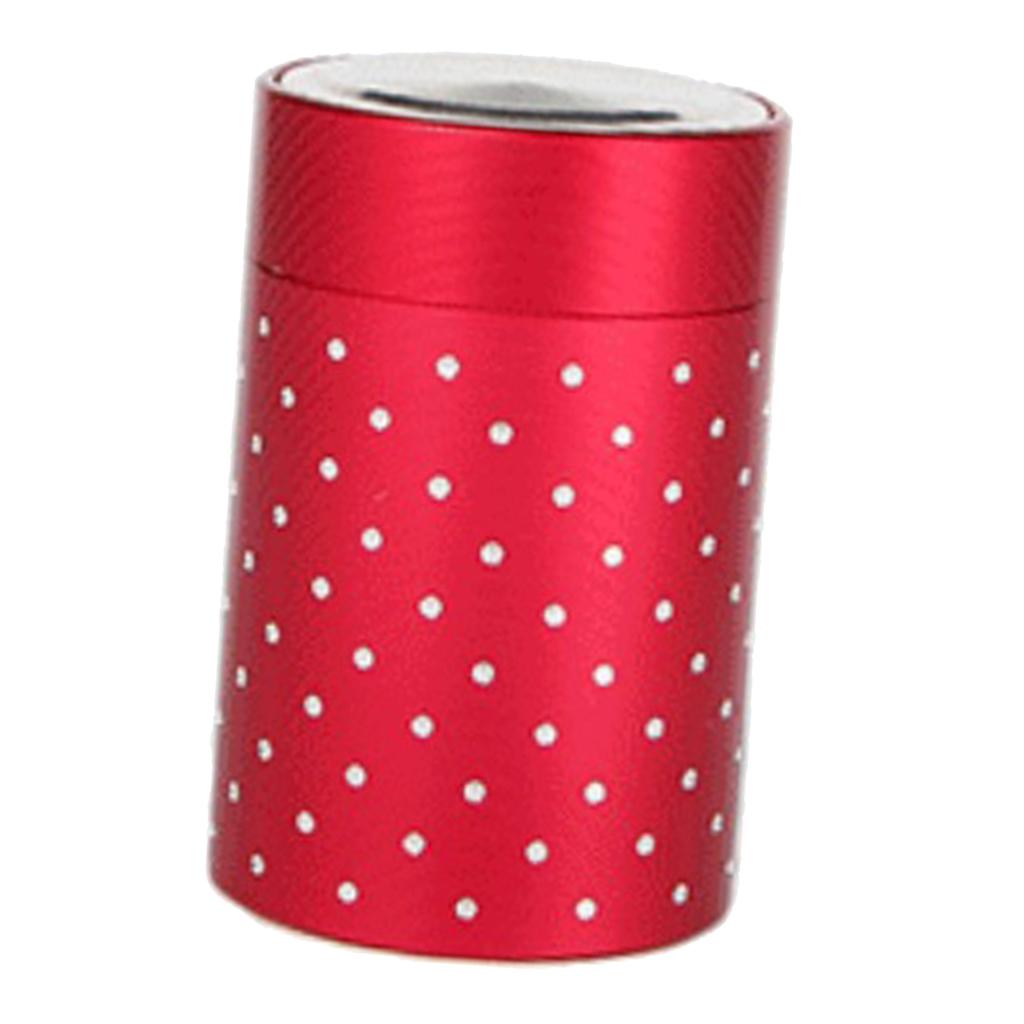 Tea Caddies Round Metal Tea Box with Lid Tea Jar Coffee Powder Cans Red