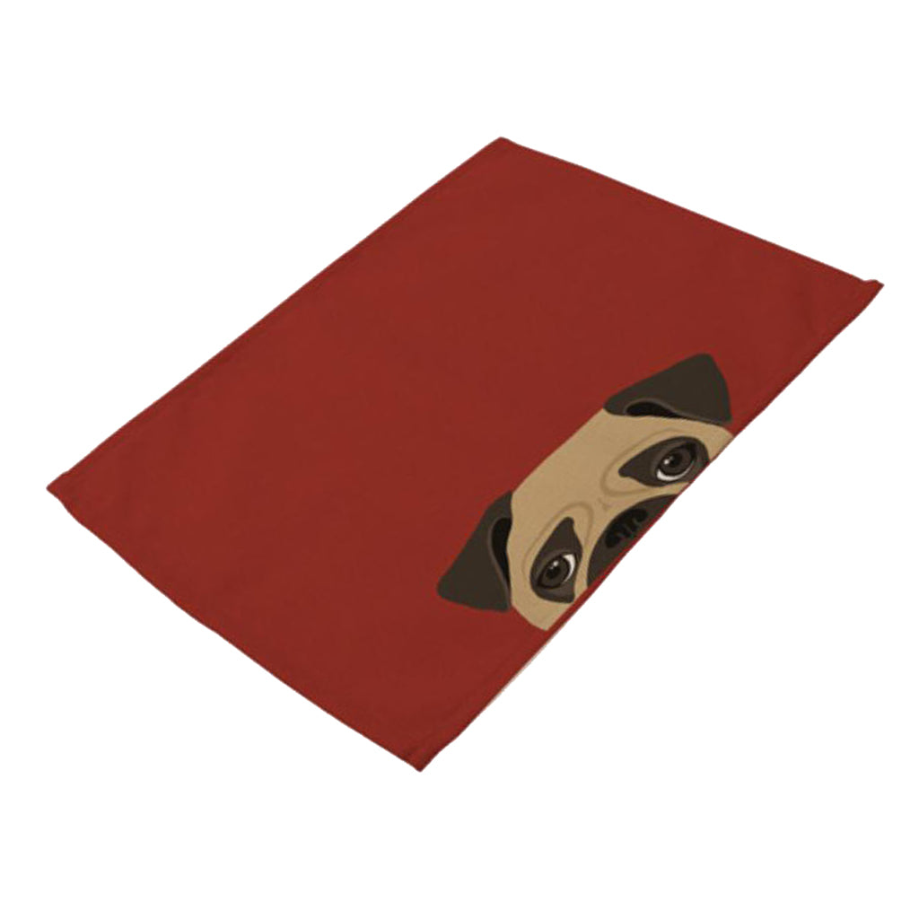 Cotton Linen Placemats Cute cat and dog print cotton Table Mats 6