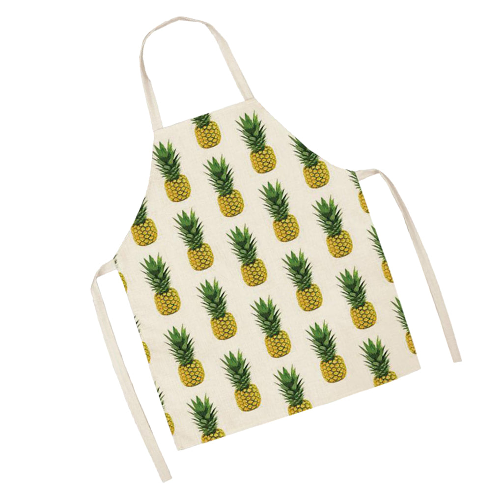 Kitchen Sleeveless Pineapple Apron Cooking Dress Multiple 68x49cm