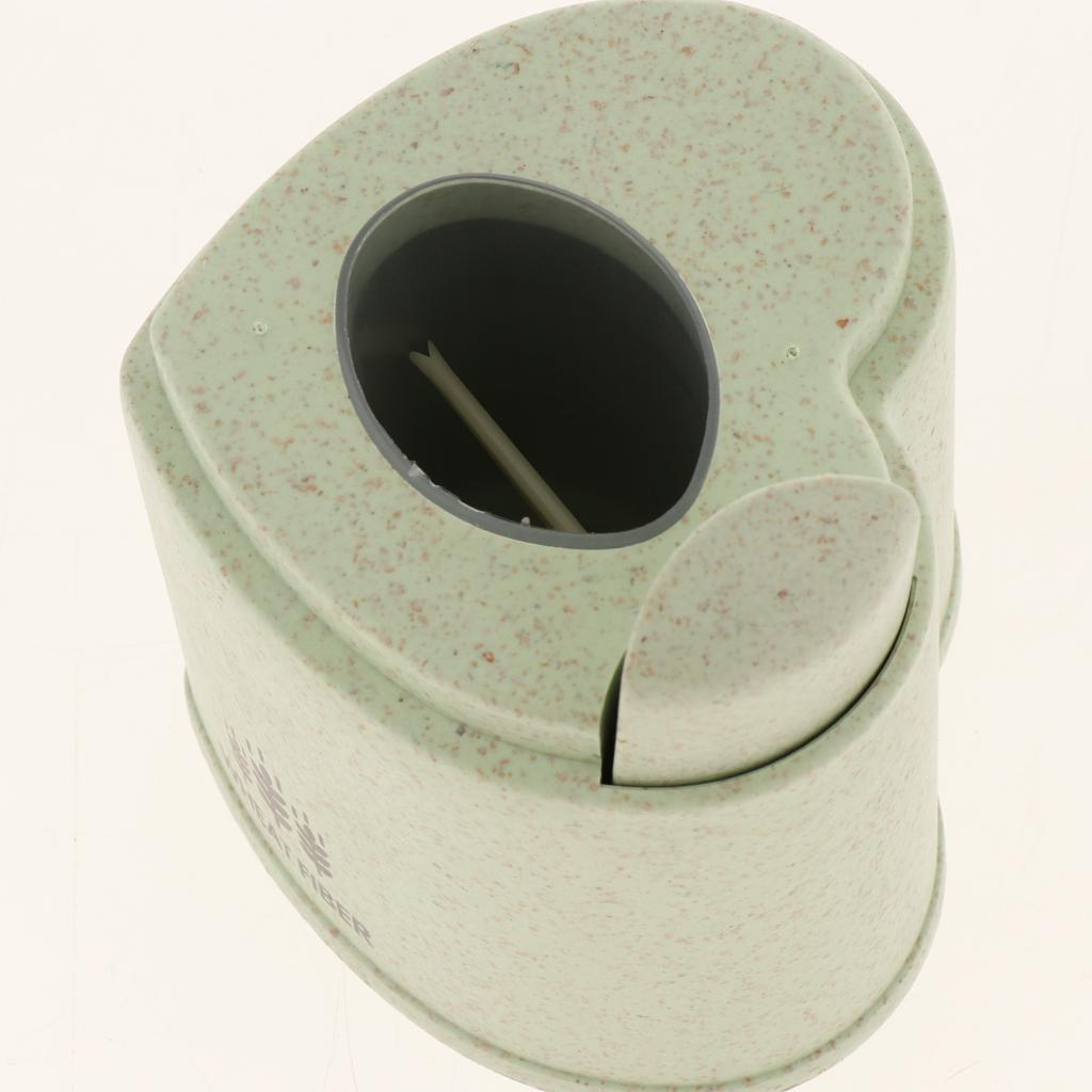 Heart Shape Hand Pressure Plastic Toothpick Holder Dispenser Portable Green