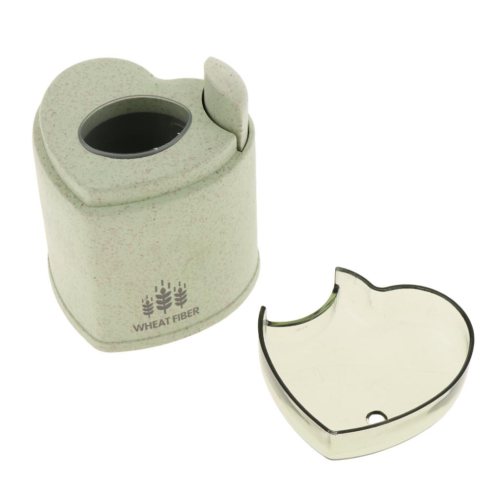 Heart Shape Hand Pressure Plastic Toothpick Holder Dispenser Portable Green
