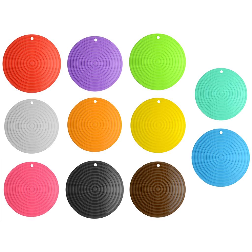 Silicone Pot Holders Trivets Mat Heat Resistant Trivet Pots Pans Rose red