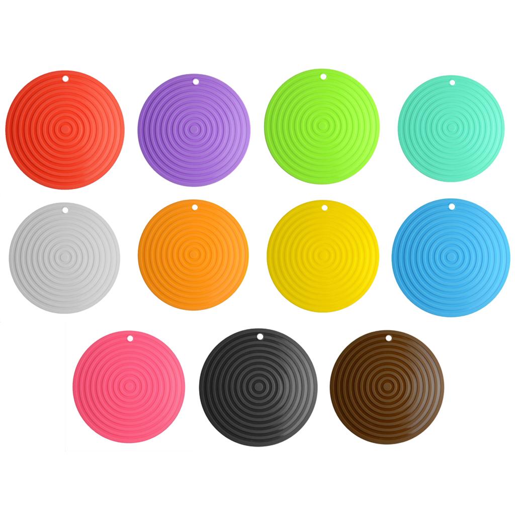 Silicone Pot Holders Trivets Mat Heat Resistant Trivet Pots Pans Rose red