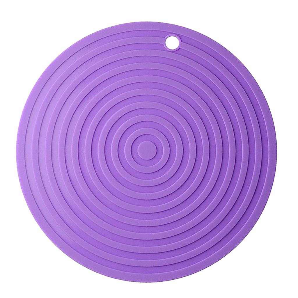 Silicone Pot Holders Trivets Mat Heat Resistant Trivet Pots Pans purple