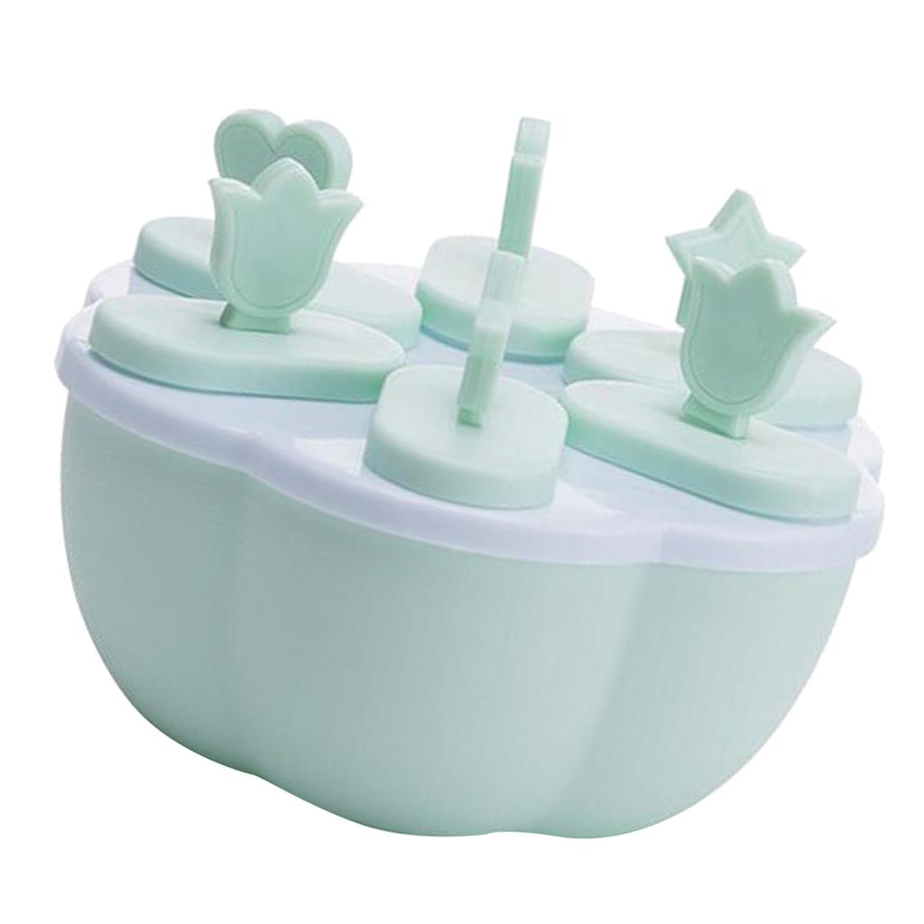 Ice Pop Maker Mold Popsicle Ice Cream Mould Frozen 6/8 Cells Circular Green