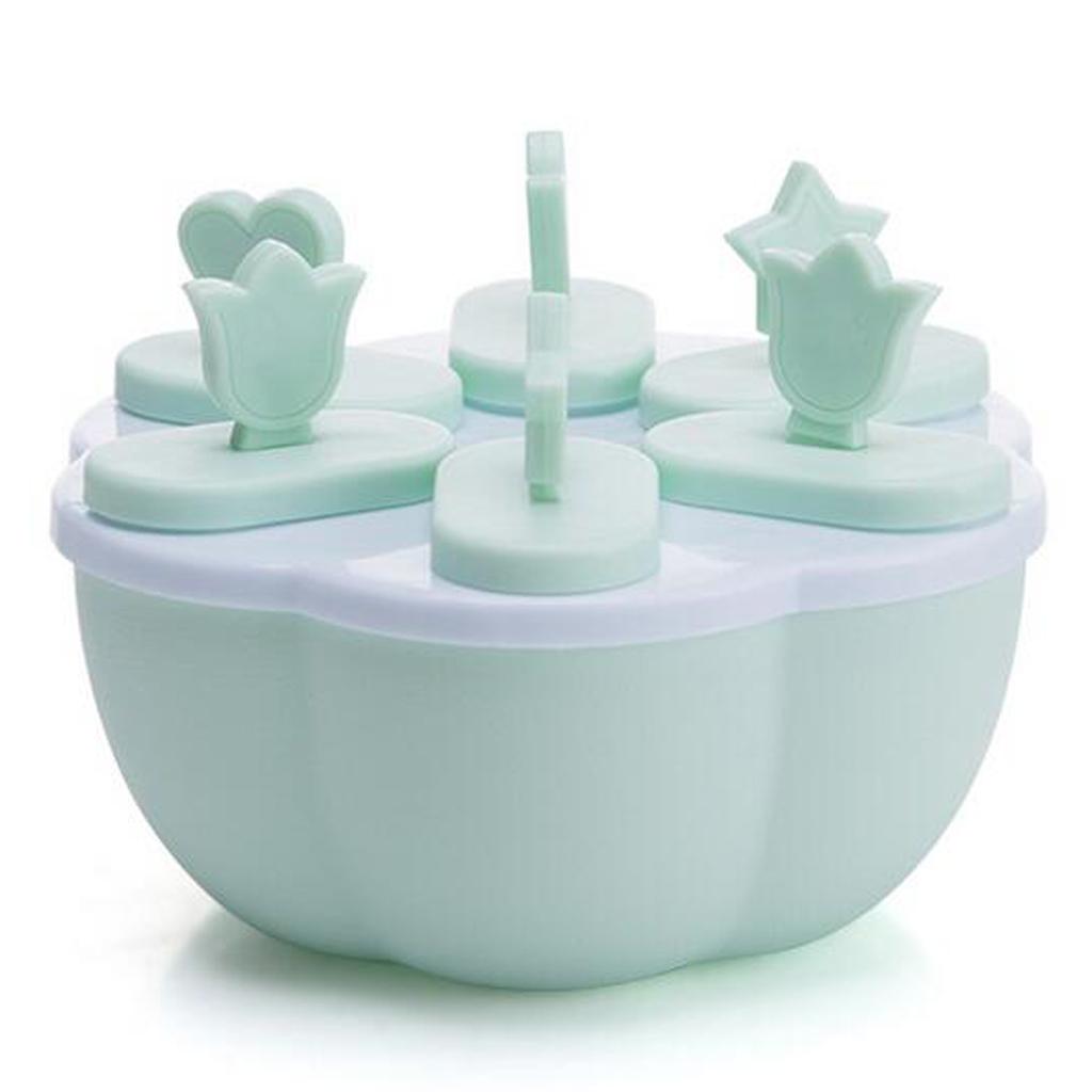 Ice Pop Maker Mold Popsicle Ice Cream Mould Frozen 6/8 Cells Circular Green