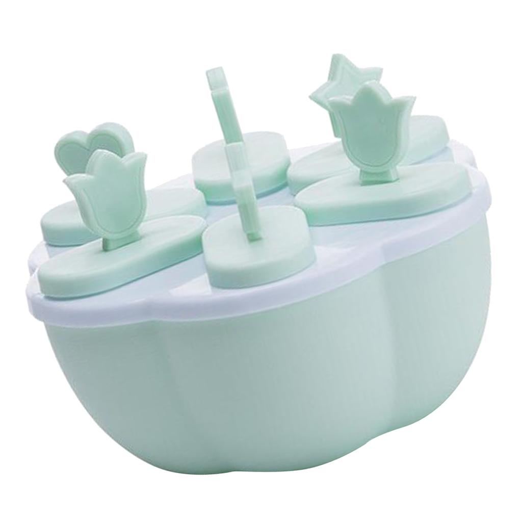 Ice Pop Maker Mold Popsicle Ice Cream Mould Frozen 6/8 Cells Circular Green