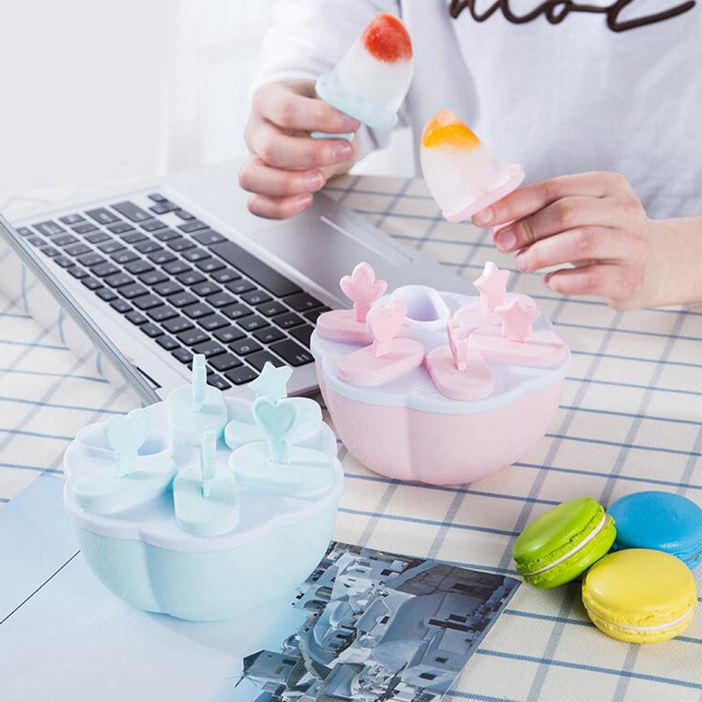Ice Pop Maker Mold Popsicle Ice Cream Mould Frozen 6/8 Cells Circular Green