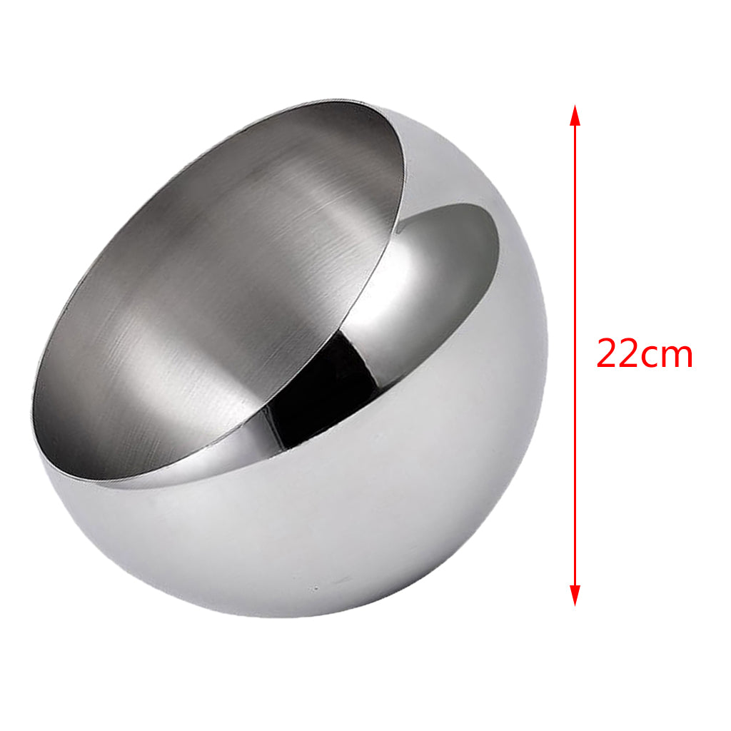 Stainless Steel Serving Bowl Fruit Salad Snacks Sugar Plate Ice Bucket C