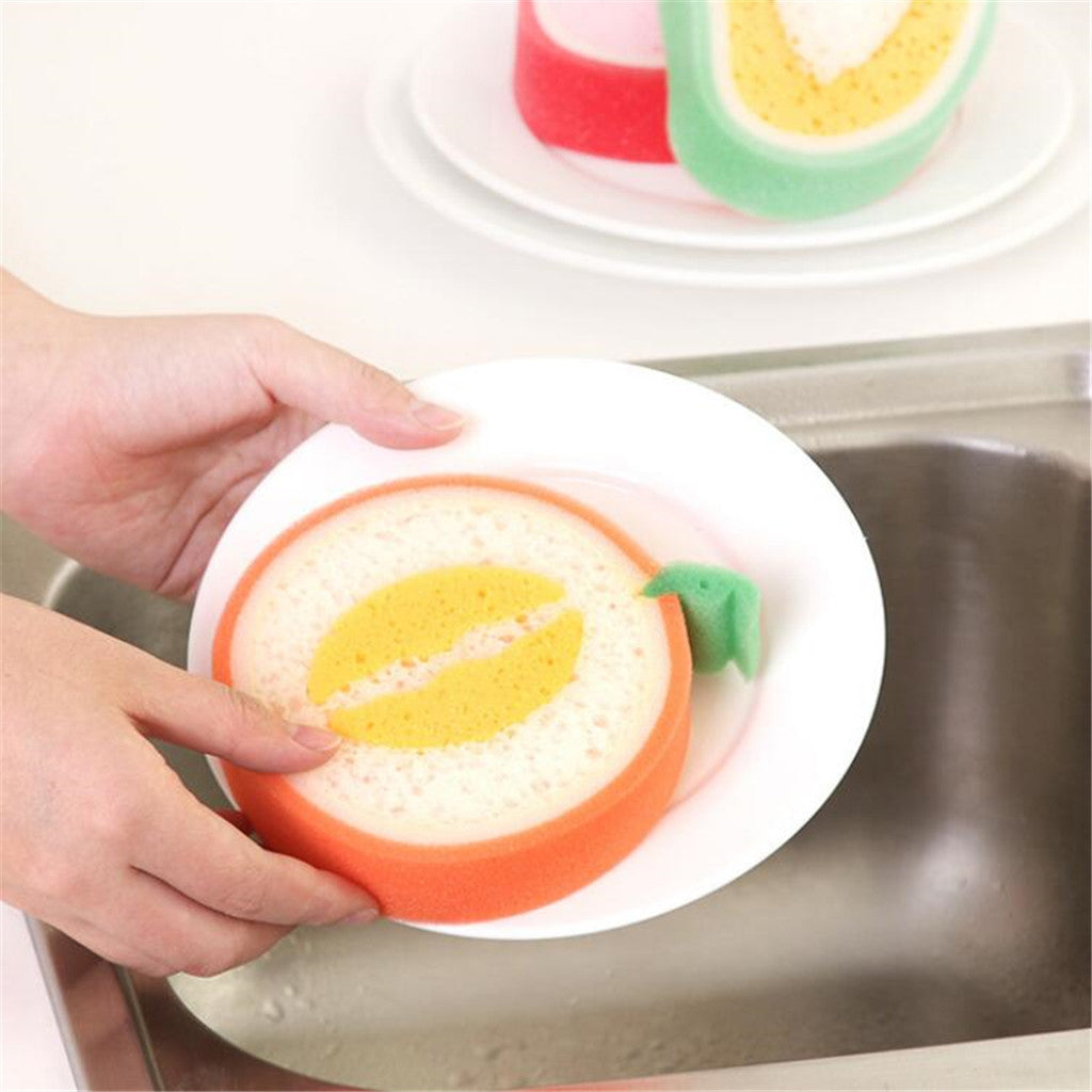 Cartoon Fruit Children Bath Cleaning Sponge Dishwashing Sponge Melon