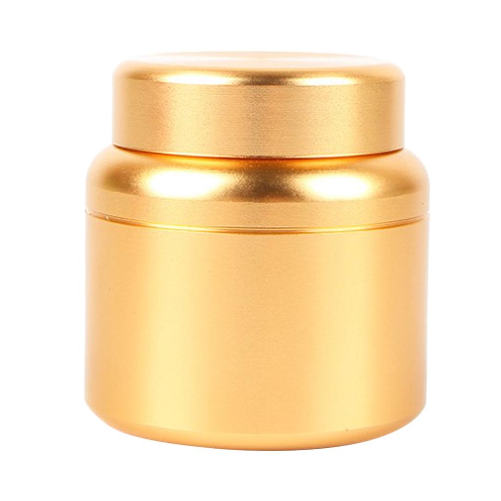 Aluminum Storage Box Coffee Tea Tins Canisters With Airtight Lids Gold