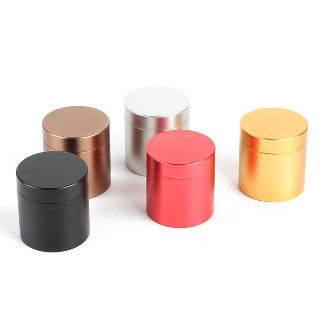 Small Metal Storage Box Coffee Tea Tins Canisters With Airtight Lids Black