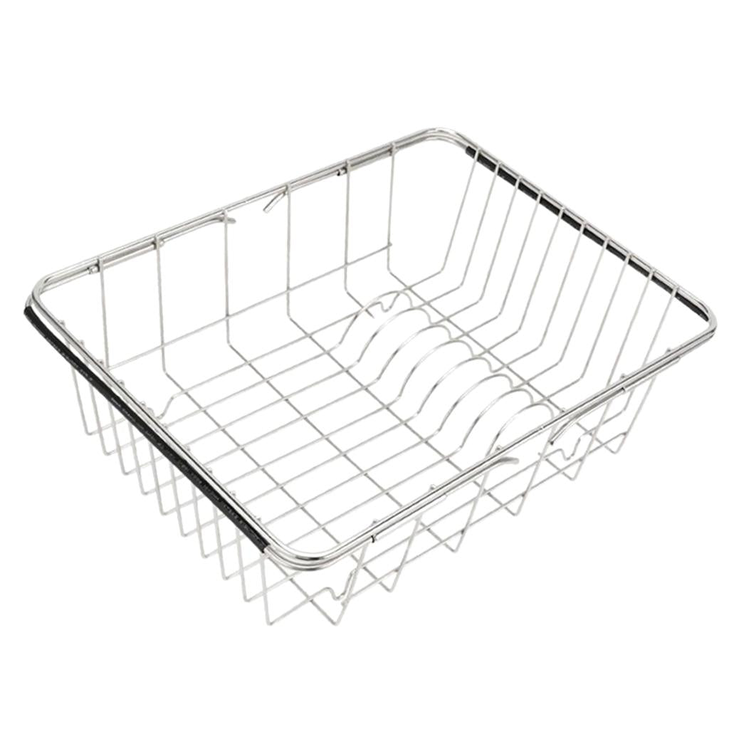 Stainless steel Expandable Sink Dish Drainer Vegetable Fruit Storage Basket