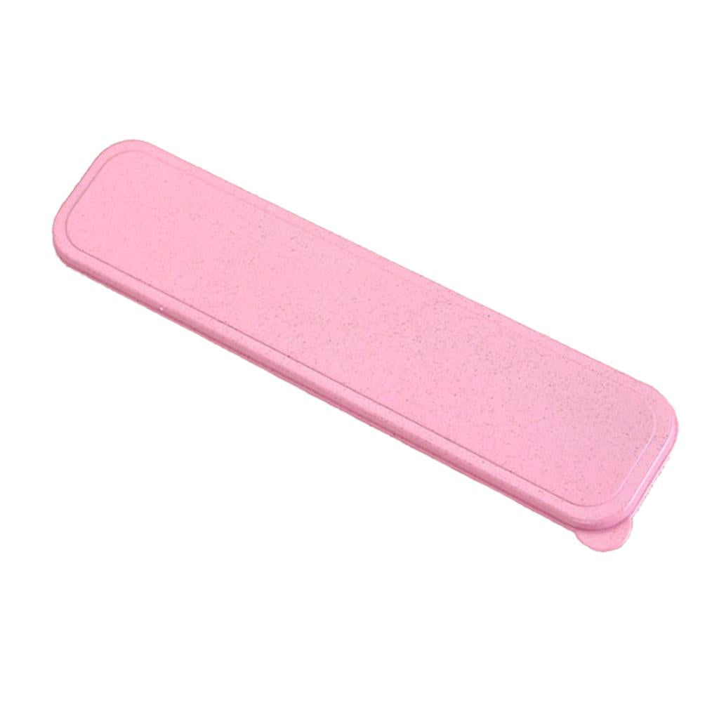 4xPlastic Portable Travel Tableware Storage Box for Flatware Pink C