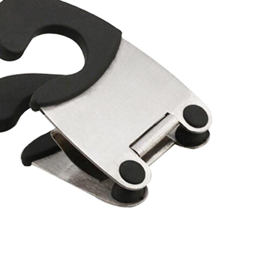 3xStainless Steel Pot/Plate/Bowl Side Clip Anti-Hot Clip Kitchen Gadget Black