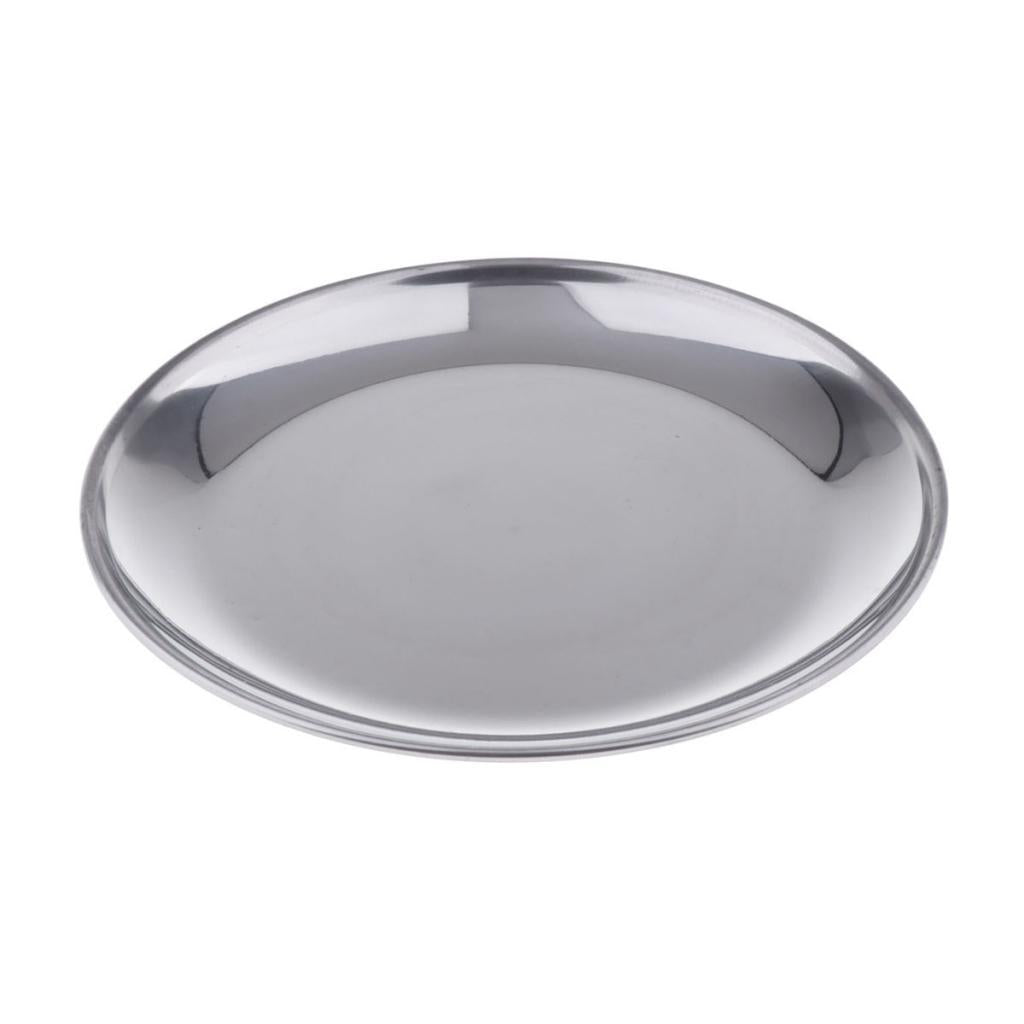 3xStainless Steel Round Plates 17CM