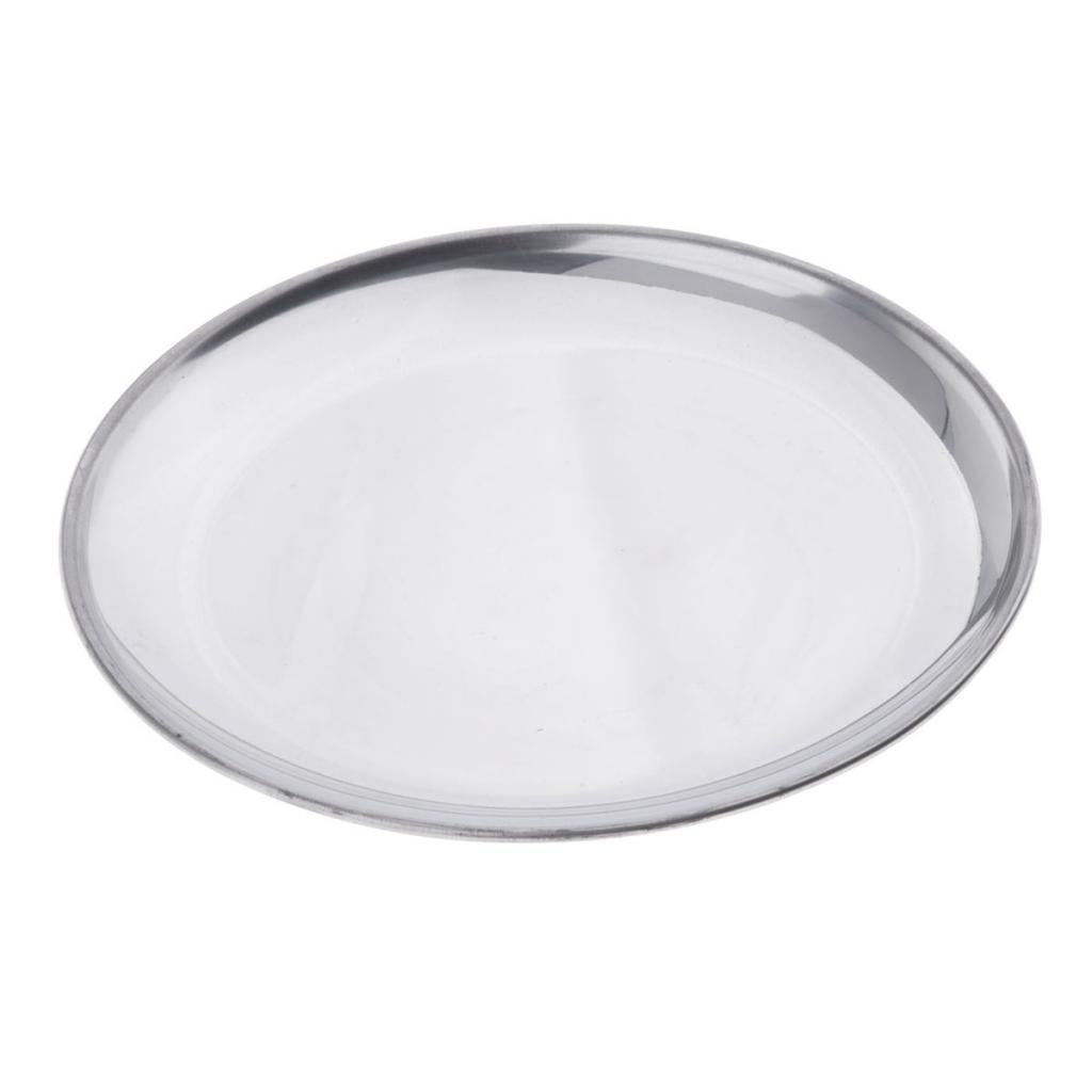 3xStainless Steel Round Plates 17CM