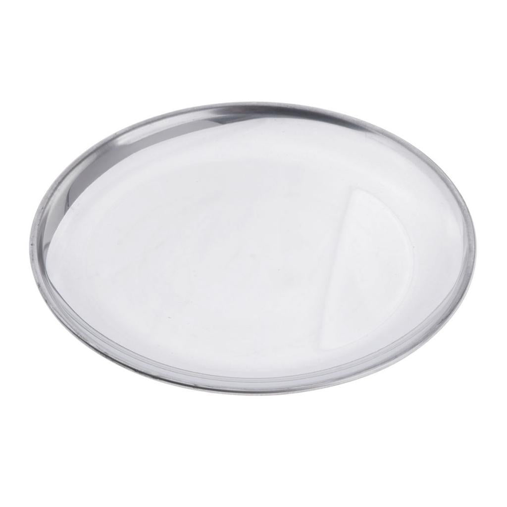 3xStainless Steel Round Plates 17CM