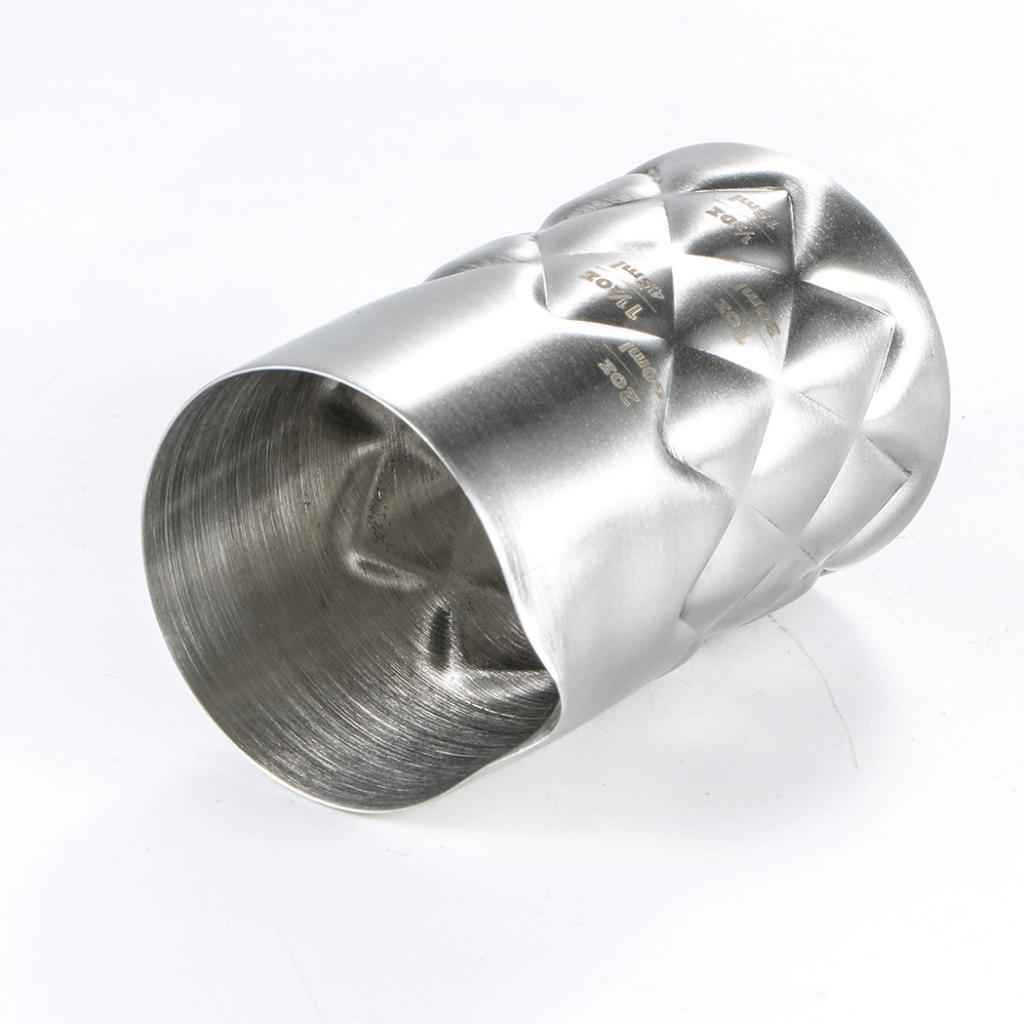 60ml Checked Cocktail Mixing Glass Stainless Steel Bartender Tool Silver
