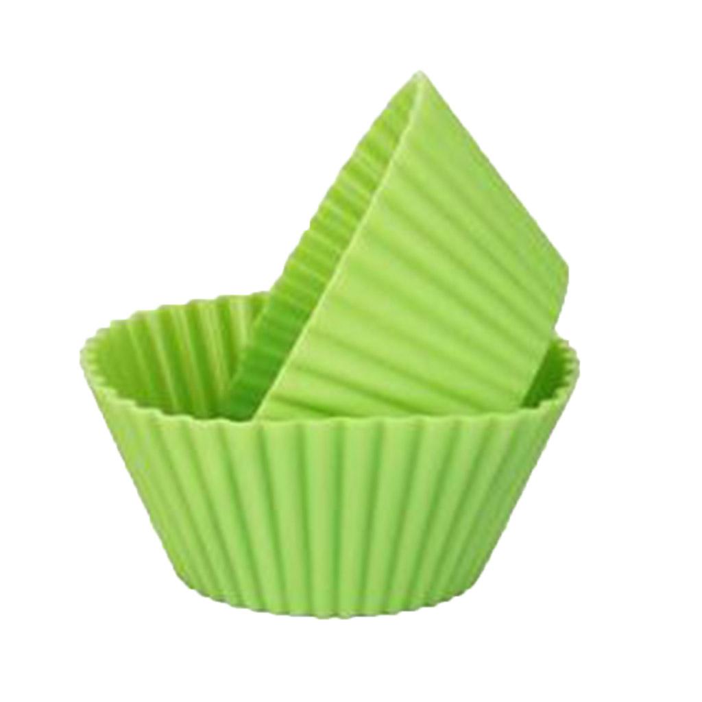 3x10x Silicone Cake Mould Silicone Cake Muffin Cup Baking Tool Egg Tart Mould