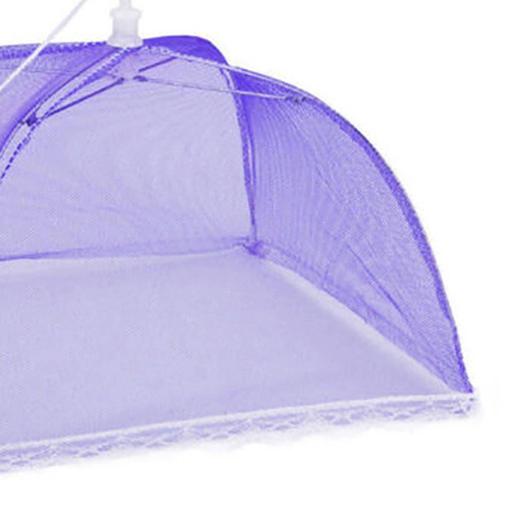 4xFood Covers Tent Collapsible Screen For Camping Picnic Pop-Up Purple