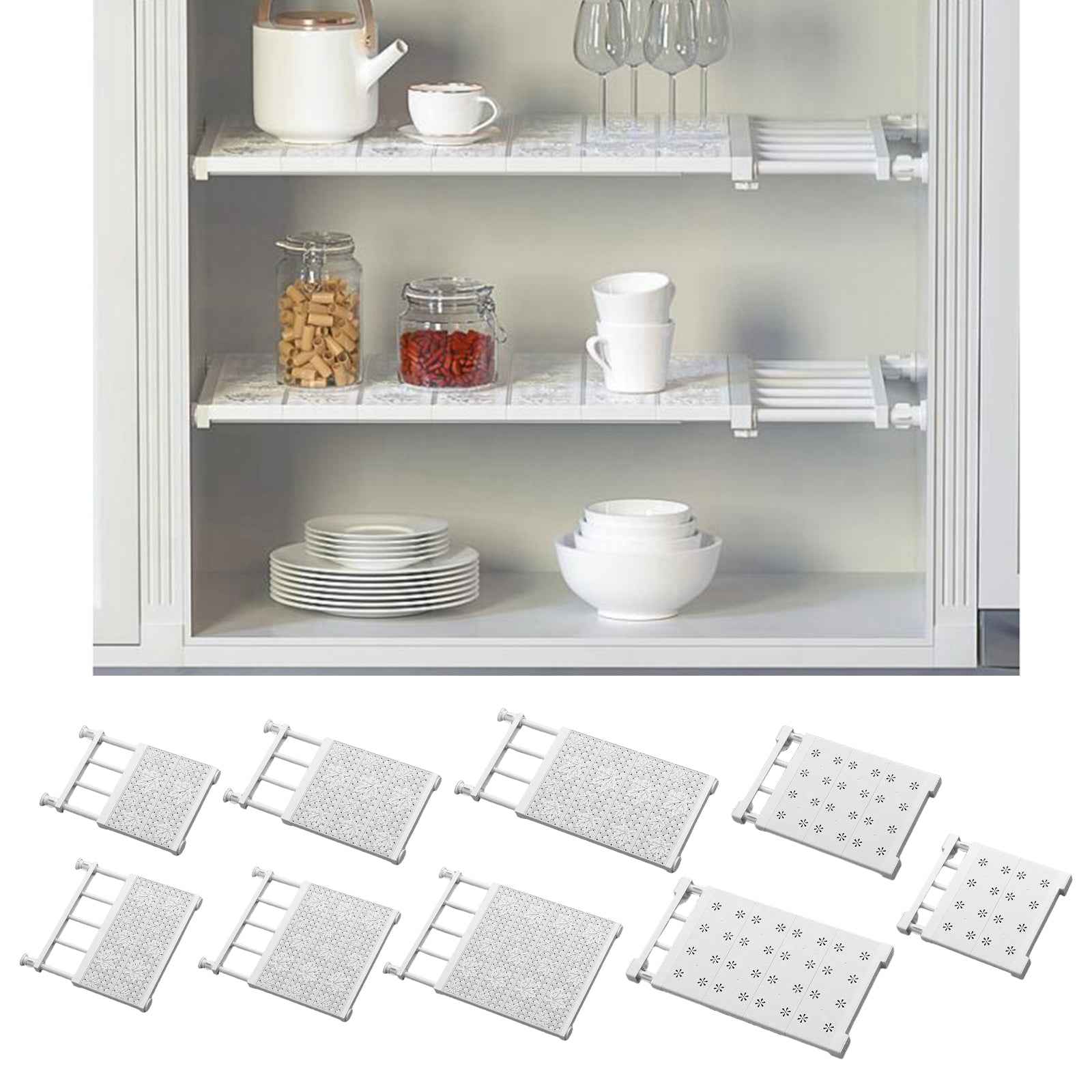 Expandable Closet Tension Shelf Storage Rack L: 30-45cm W: 24cm