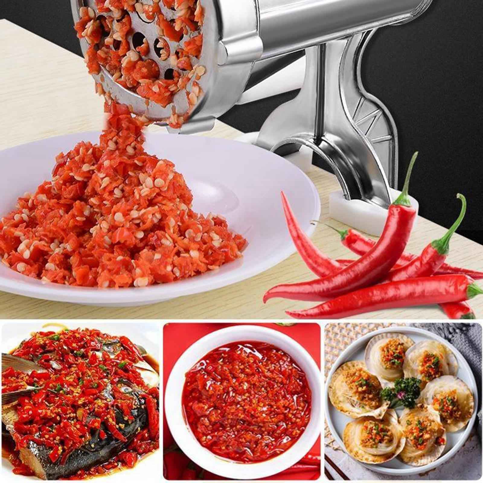 Stainless Steel Manual Meat Grinder Mincer Tool Table Hand Crank Sausage S