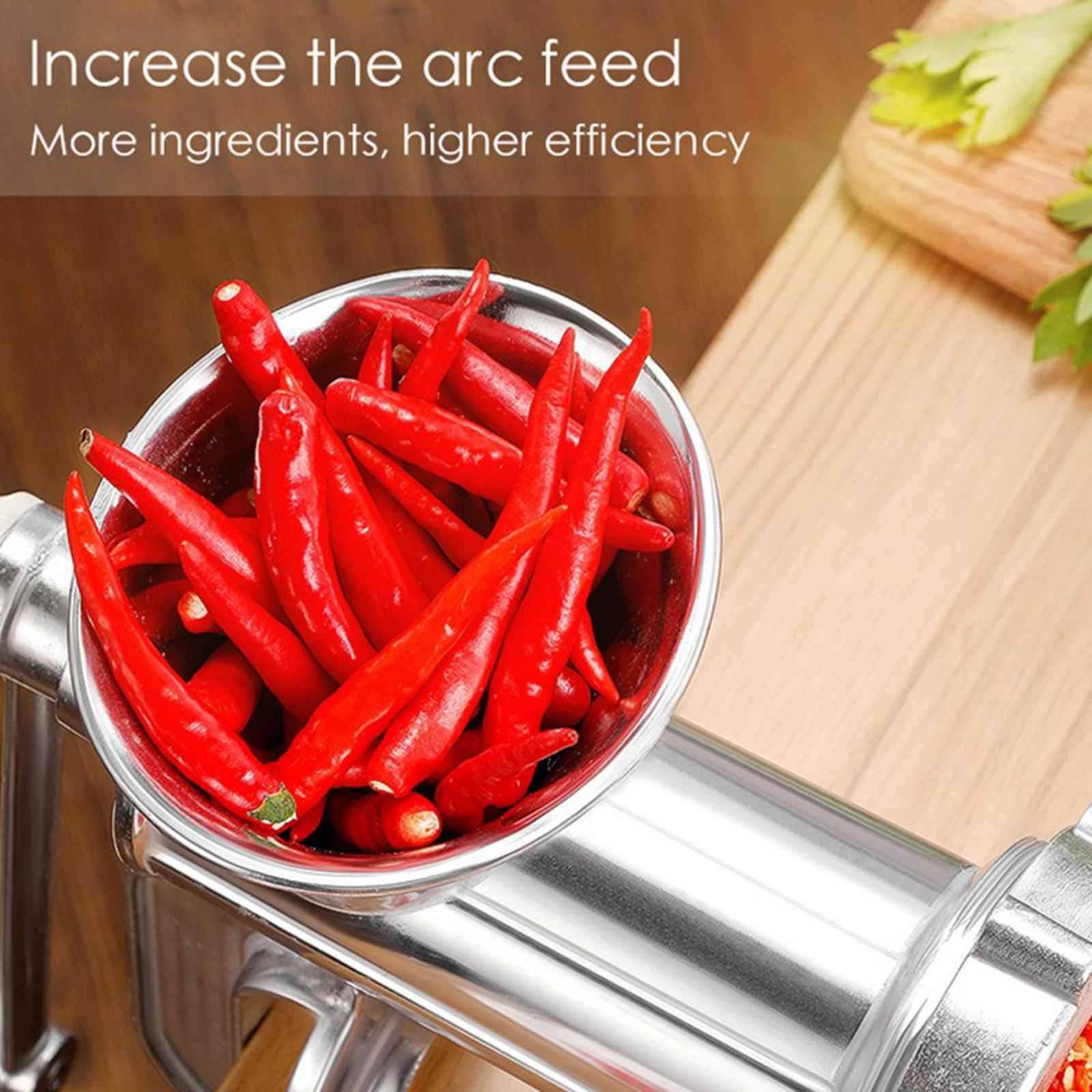 Stainless Steel Manual Meat Grinder Mincer Tool Table Hand Crank Sausage S