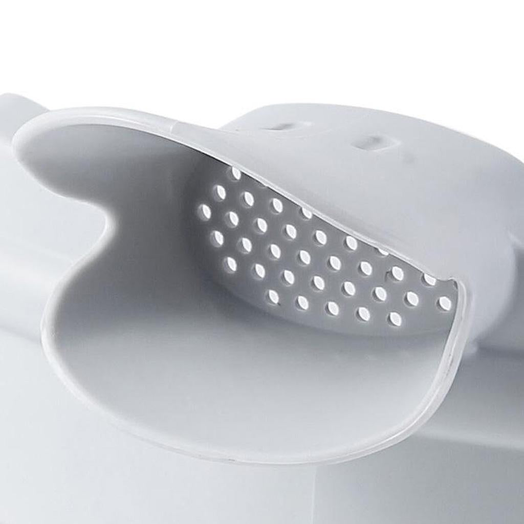 2xPour Soup Funnel Clip-on Round Pot Soup Spout Water Deflector Kicthen Gray