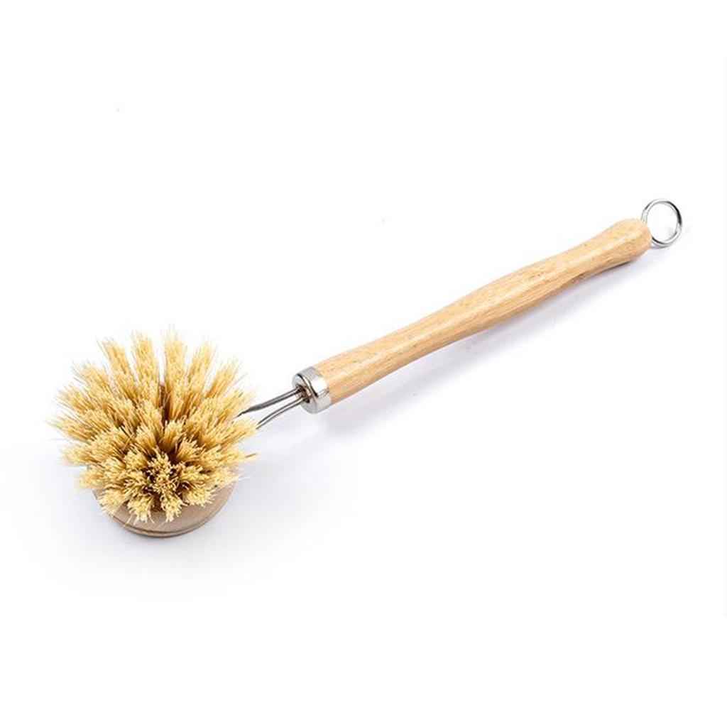 Dish Brush Wooden Handle Kitchen Brushes Nylon Bristle Natural Scrubber brush