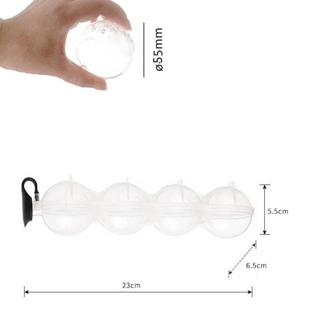 4xIce Cube Ball Maker for Whiskey Beverages Juice Mold Party Household Tool