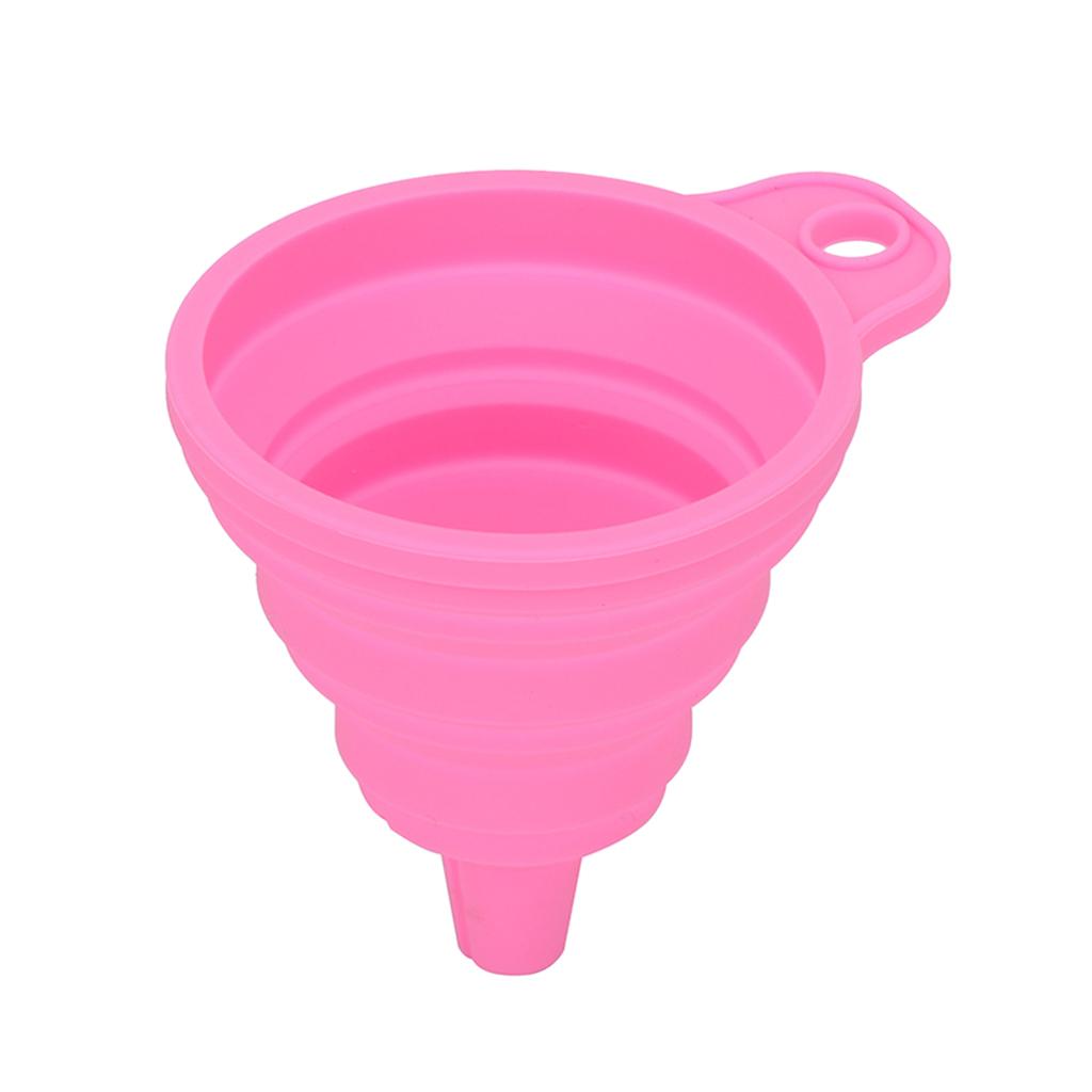 3xKitchen Funnel Small Flexible for Liquid Powder Protein Powder BPA-Free pink