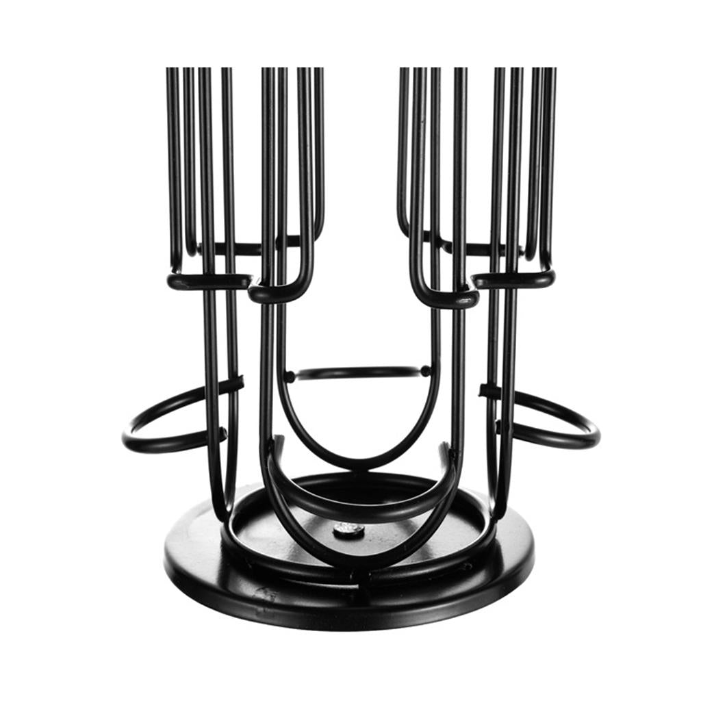 Coffee Capsule Holder For Capsule Rotating Pod Tower Rack Sleek Chrome