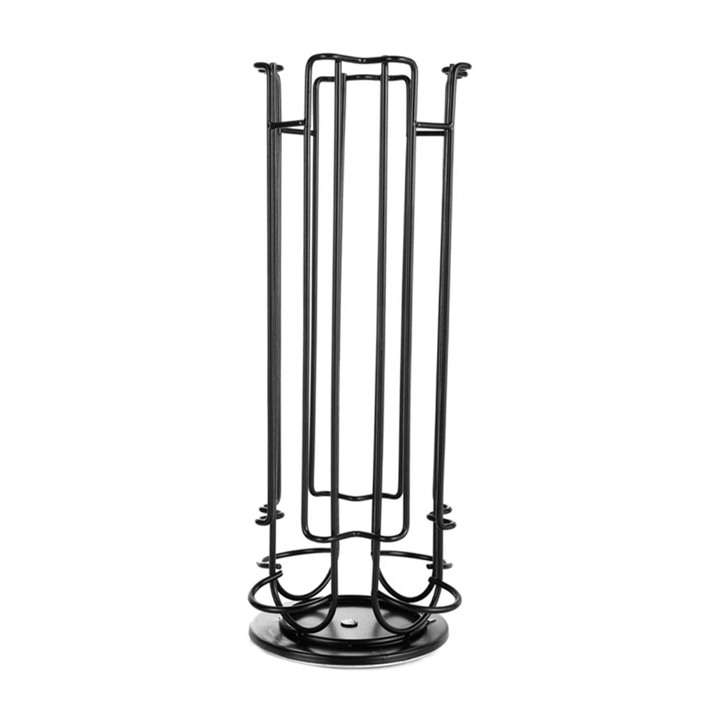 Coffee Capsule Holder For Capsule Rotating Pod Tower Rack Sleek Chrome
