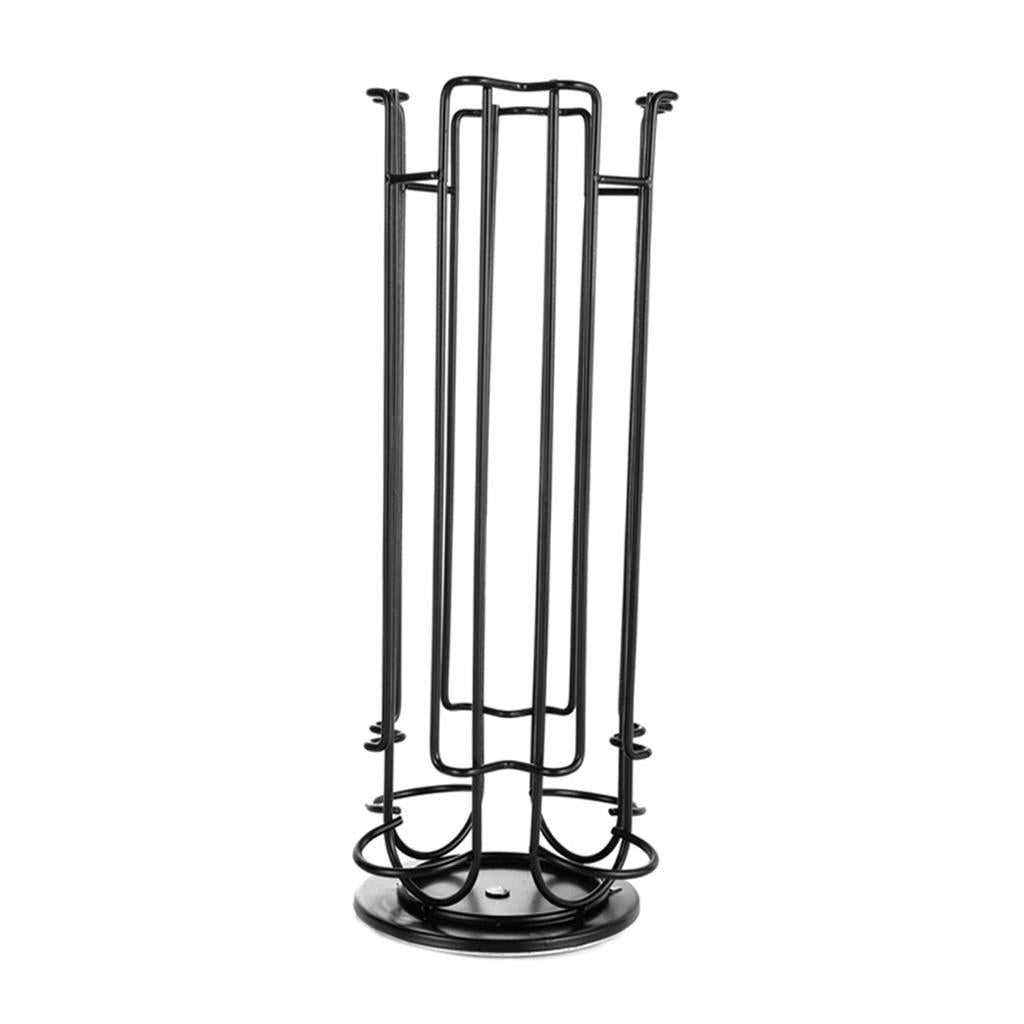 Coffee Capsule Holder For Capsule Rotating Pod Tower Rack Sleek Chrome