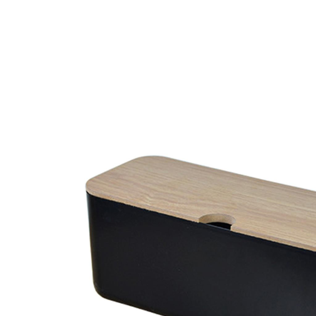 Cable Storage Box Case Power Strip Cord Wire Management Box Large Black
